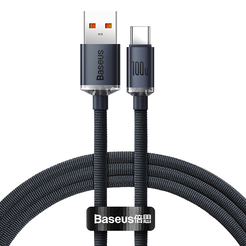 Cáp sạc siêu nhanh baseus crystal shine series fast charging usb to type-c 100w
