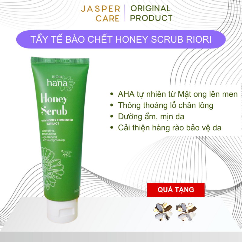 Tẩy tế bào chết riori, làm sạch da chết - riori honey scrub 120g - an toàn, lành tính, không gây tổn thương da
