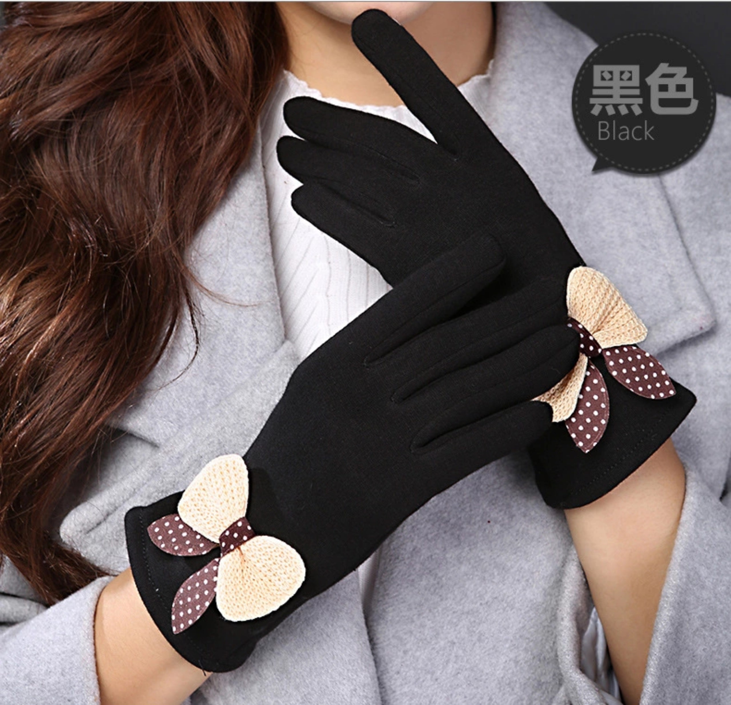 Găng tay chống nắng lót nỉ dùng cho cảm điện thoại cảm ứng