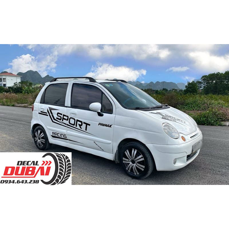 Tem Dán Xe Matiz Sport Mới