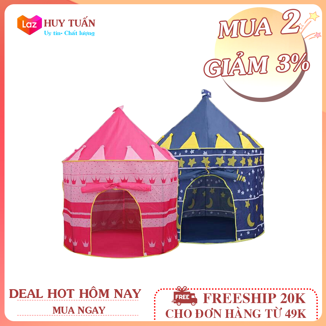 Lều công chúa hoàng tử đồ chơi chất liệu cao cấp thiết kế đẹp mắt, đáng yêu cho bé, lều cho bé, lều công chúa Others, lều chơi cho bé giá rẻ - Huy Tuấn