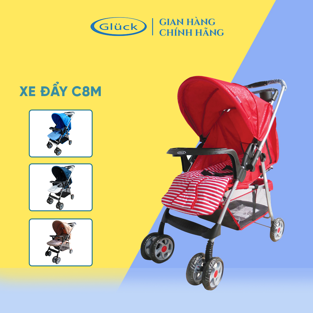 Xe Đẩy Em Bé GLUCK BABY C8M hai chiều Hệ thống khóa tự động an toàn cho trẻ sơ sinh đến 5 tuổi