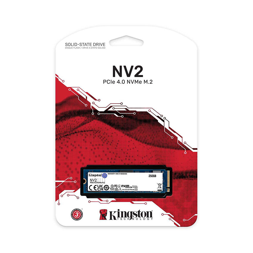 Ổ cứng ssd kingston nv2 250gb 500gb 1tb pcie nvme gen4x4 m2.2280