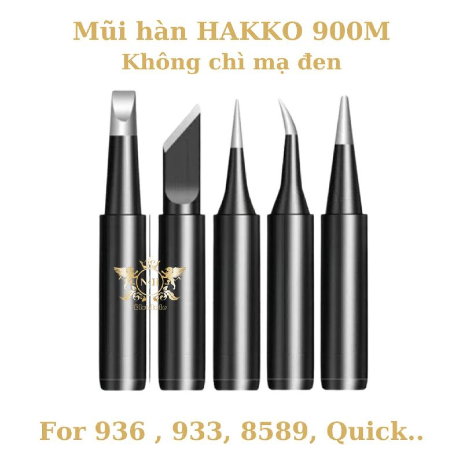 Mũi hàn HAKKO 936 không chì mạ đen sử dụng cho trạm hàn HAKKO 900M, 933, 936, Quick