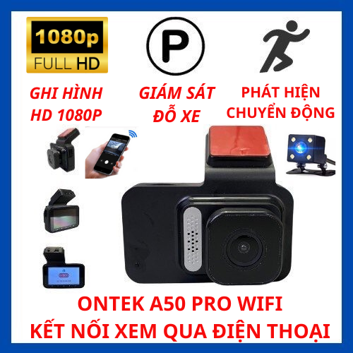 Camera hành trình ô tô ONTEKCO A50 PRO Có wifi , Kết nối xem qua điện thoại
