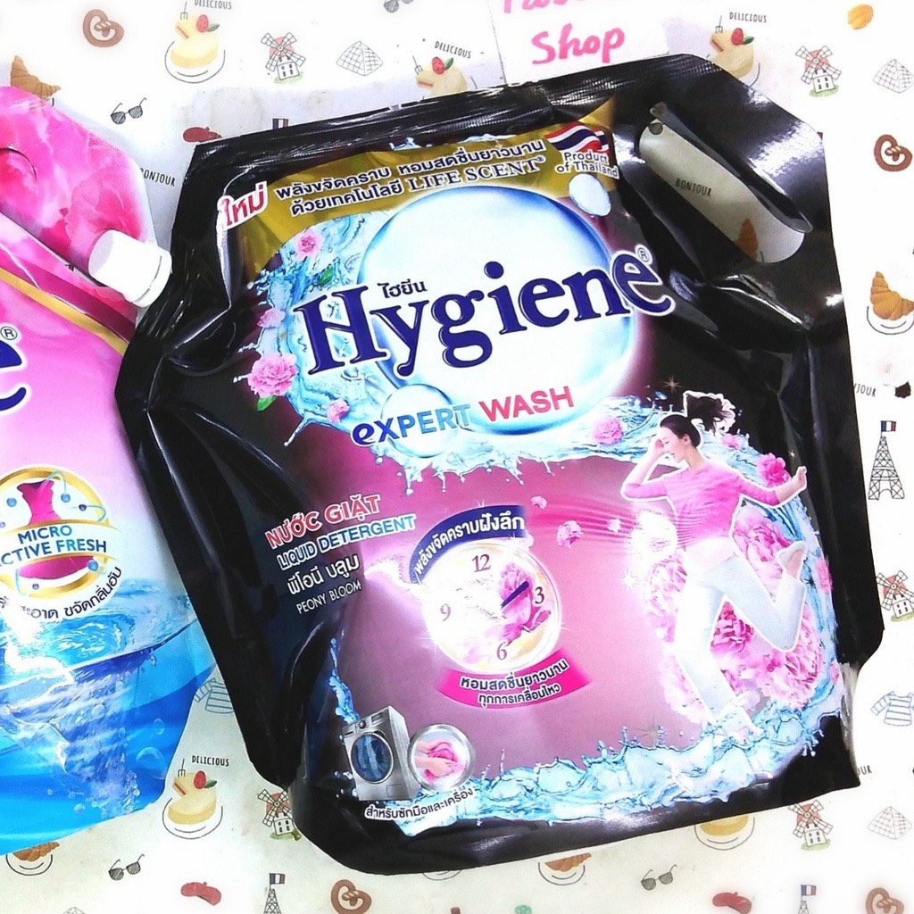 Nước giặt đậm đặc Hygiene Thái Lan chính hãng túi 1800ml-đen