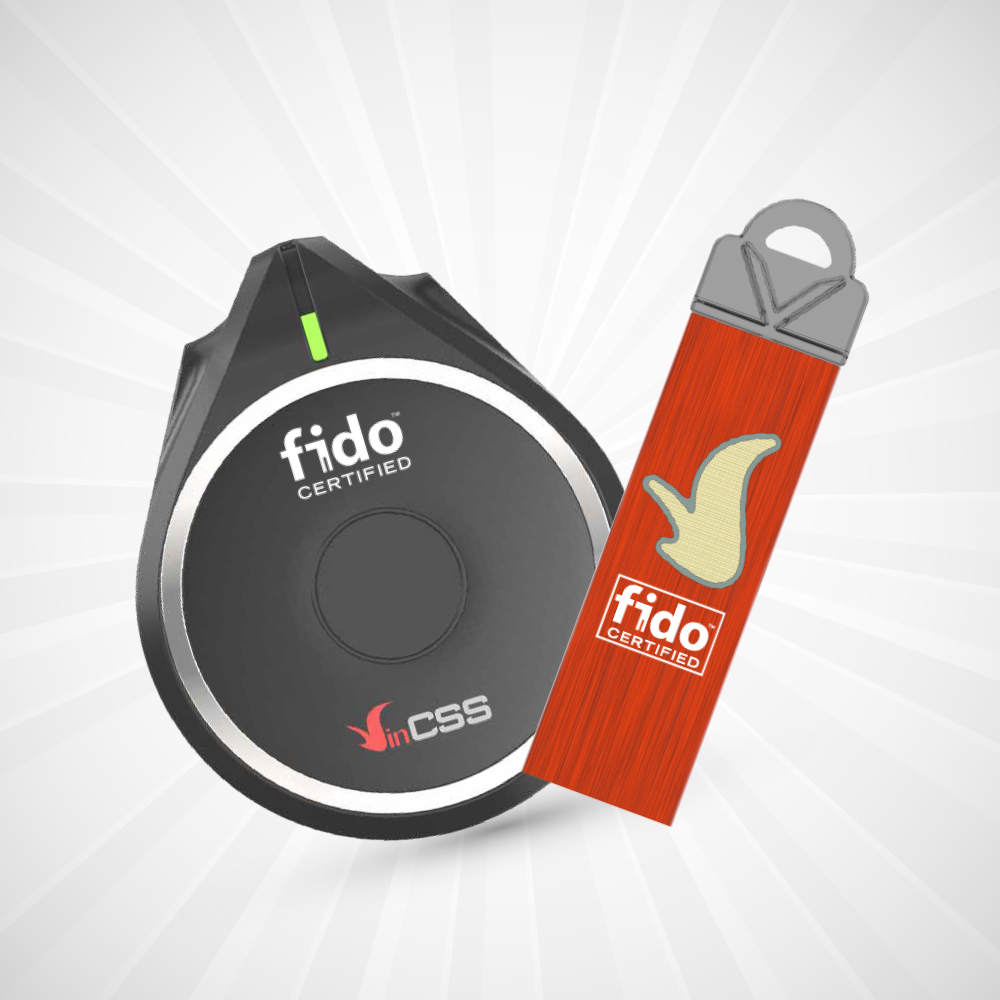 Combo 2 Khóa bảo mật VinCSS FiDO2® Touch 1 (USB-A) và Khóa bảo mật VinCSS FiDO2® Fingerprint (NFC/Bluetooth/USB-C), Chuẩn UAF/U2F/FIDO2 - Hàng Chính Hãng