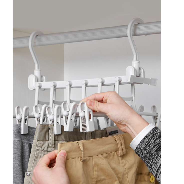 Móc treo đồ  cho người lớn trẻ em phơi quần áo thông minh kiểu dáng hàn quốc nhiều tầng linh hoạt
