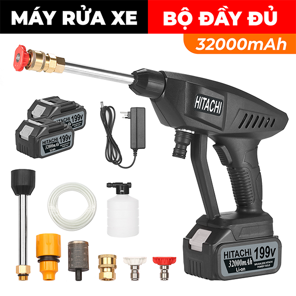 Máy Rửa Xe Cầm Tay Mini Cao Áp Gia Đình Dùng Pin Chuẩn Động Cơ Lõi Đồng Siêu Khỏe Súng Rửa Xe Áp Lực Cao Đánh Bay Vết Bẩn Pin 5 Cell Siêu Trâu Có Chế Độ Phun Sương Tạo Bọt Tuyết Rửa Nhà Rửa Sân Vườn Tưới Cây Tiện Lợi