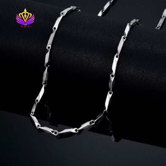 Dây chuyền nam inox kiểu hỏa tiễn trơn 3mm với thiết kế đơn giản (giá tốt)