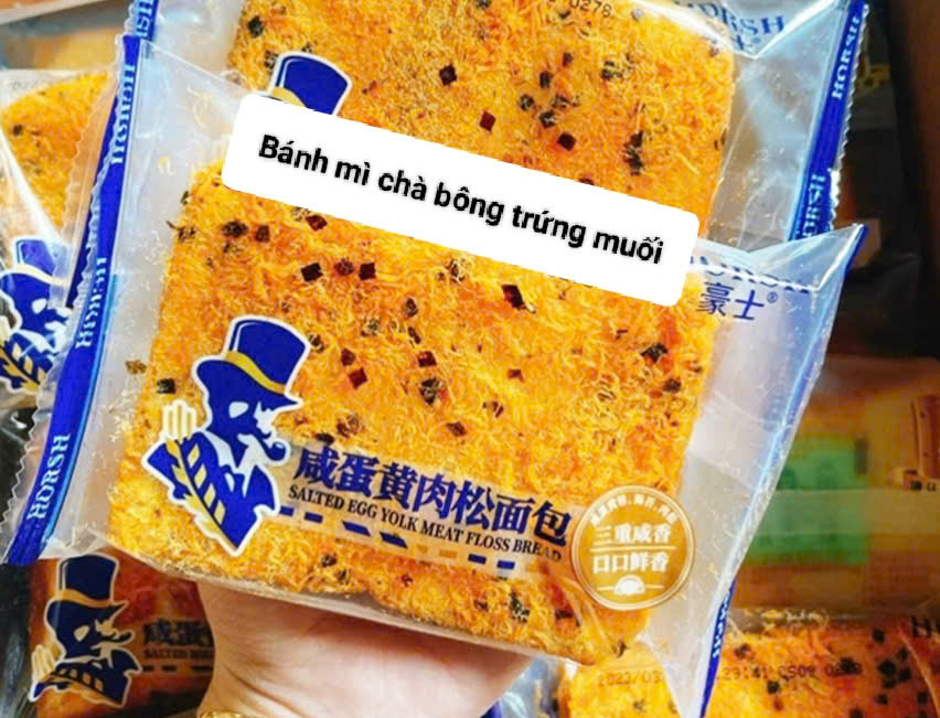 Combo 5 cái bánh mì sandwich trứng cuộn chà bông phô mai mix ,Bánh Mì Kẹp Sandwich Sữa Chua Ông Già Horsh