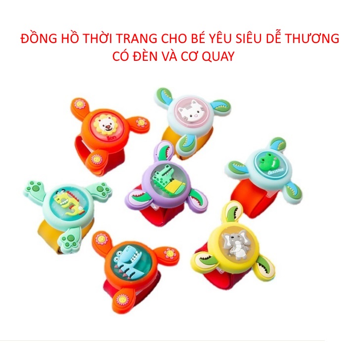 Đồng hồ cho bé có cơ quay - đồng hồ thời trang cho bé có đèn phát sáng