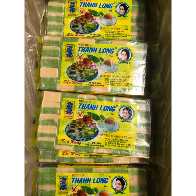 Kẹo dừa sầu riêng thanh long 450gram