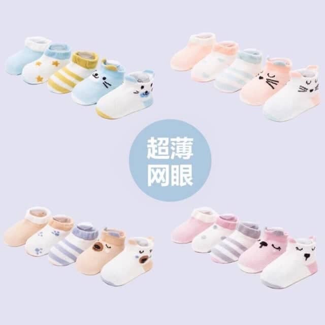 Sét 5 đôi tất lưới kids socks loại đẹp cho bé