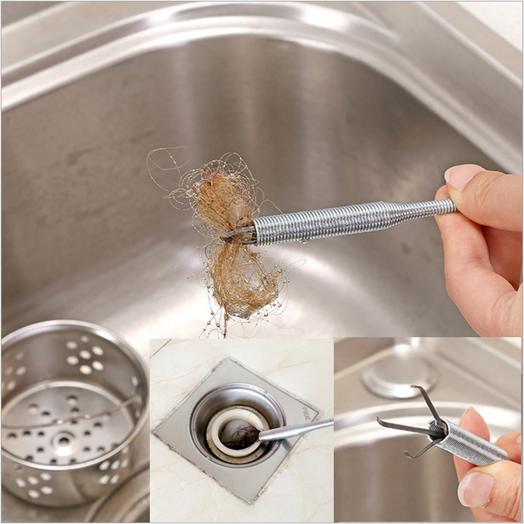 Dây thông tắc bồn cầu, cống, chậu rửa mặt rửa bát-thiết bị thông cống chuyên nghiệp dài 62cm