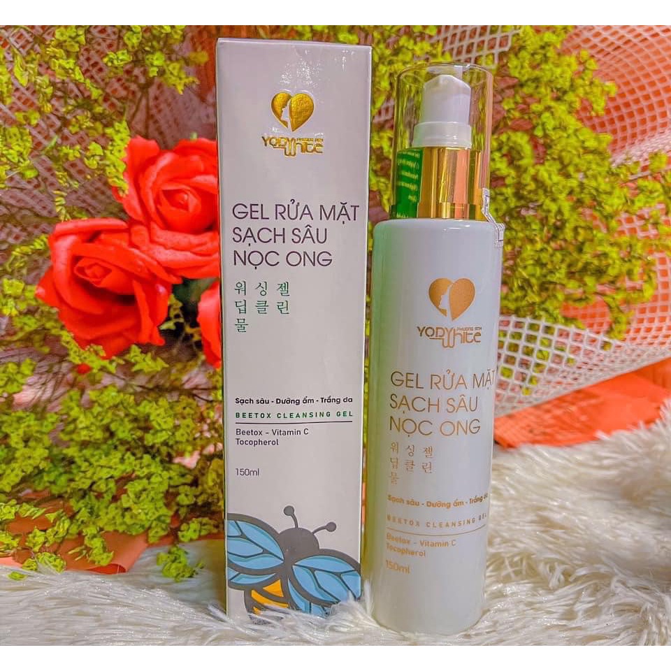 Sữa rửa mặt Yody White Phương Anh Mẫu Mới - Gel rửa mặt sạch sâu Nọc Ong Yody White Phương Anh