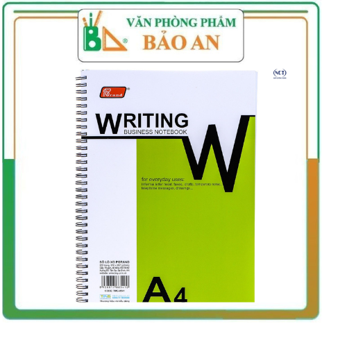 Sổ Lò Xo A4 Dày, Gáy Dọc Hoặc Ngang 200 Trang - Văn phòng phẩm Bảo An