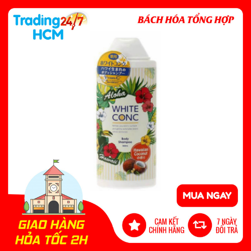 SỮA TẮM GỘI WHITE CONC TINH CHẤT CERAMIDE DỨA VÀ DẦU DỪA 360ML nội địa Nhật Bản