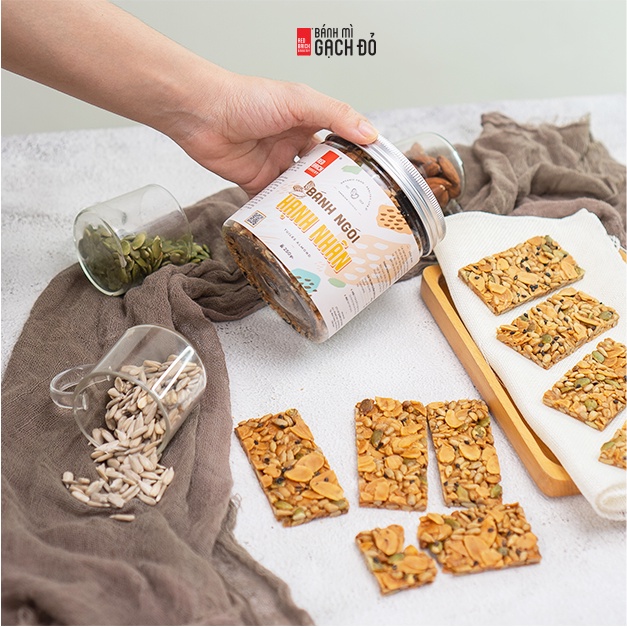 Bánh ngói hạnh nhân gạch đỏ 250g không đường, không tinh bột, 100% từ hạt, chuẩn keto
