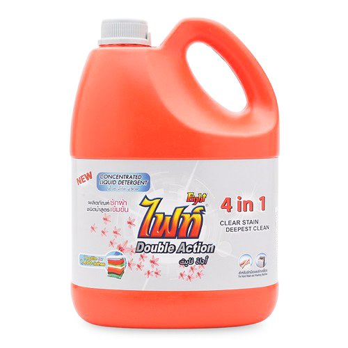 Giặt xả sạch sâu Thái Lan FIGHT 4in1 tẩy vết bẩn - can 3500ml - Concentrated liquid detergent