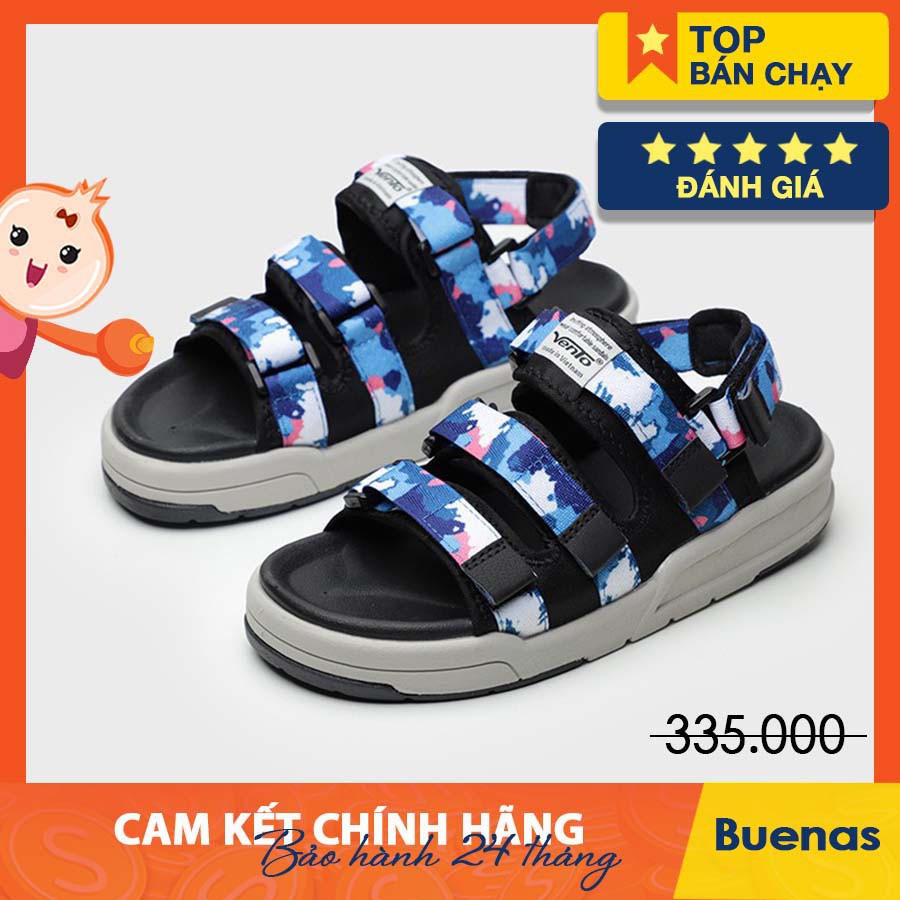 Giày sandal Vento NV1001 xanh da trời - xăng dan dép nam nữ đi học đế cao 3 phân chính hãng
