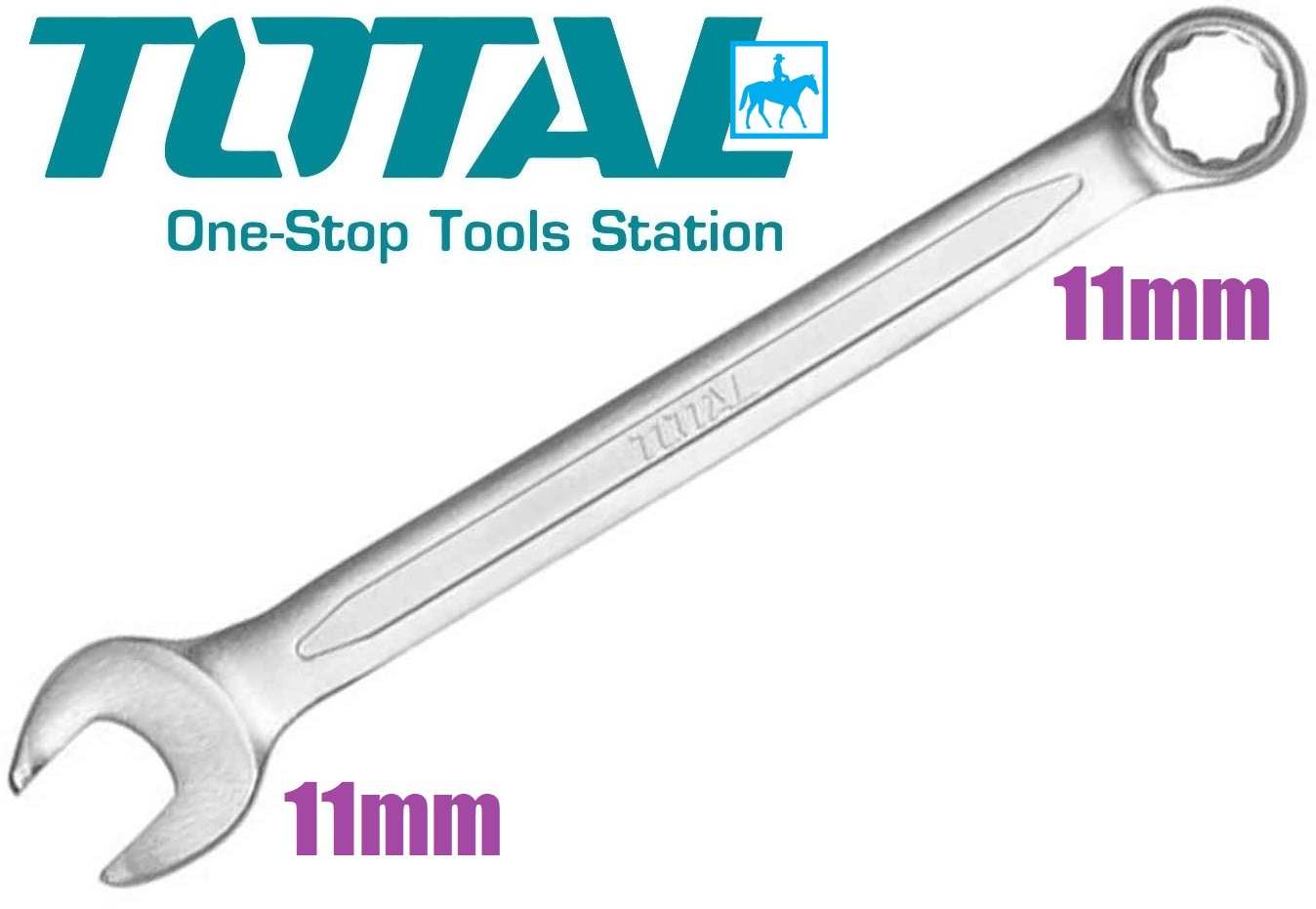 Khóa cờ lê vòng miệng 11mm dài 152mm crv total tcspa111