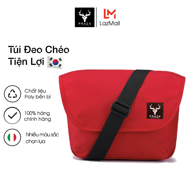 Túi Đeo Chéo Unisex Praza, Túi Tiện Ích, Cặp Mini Hàn Quốc Có Kích Thước 33cm x 20cm x 9cm  - DC119