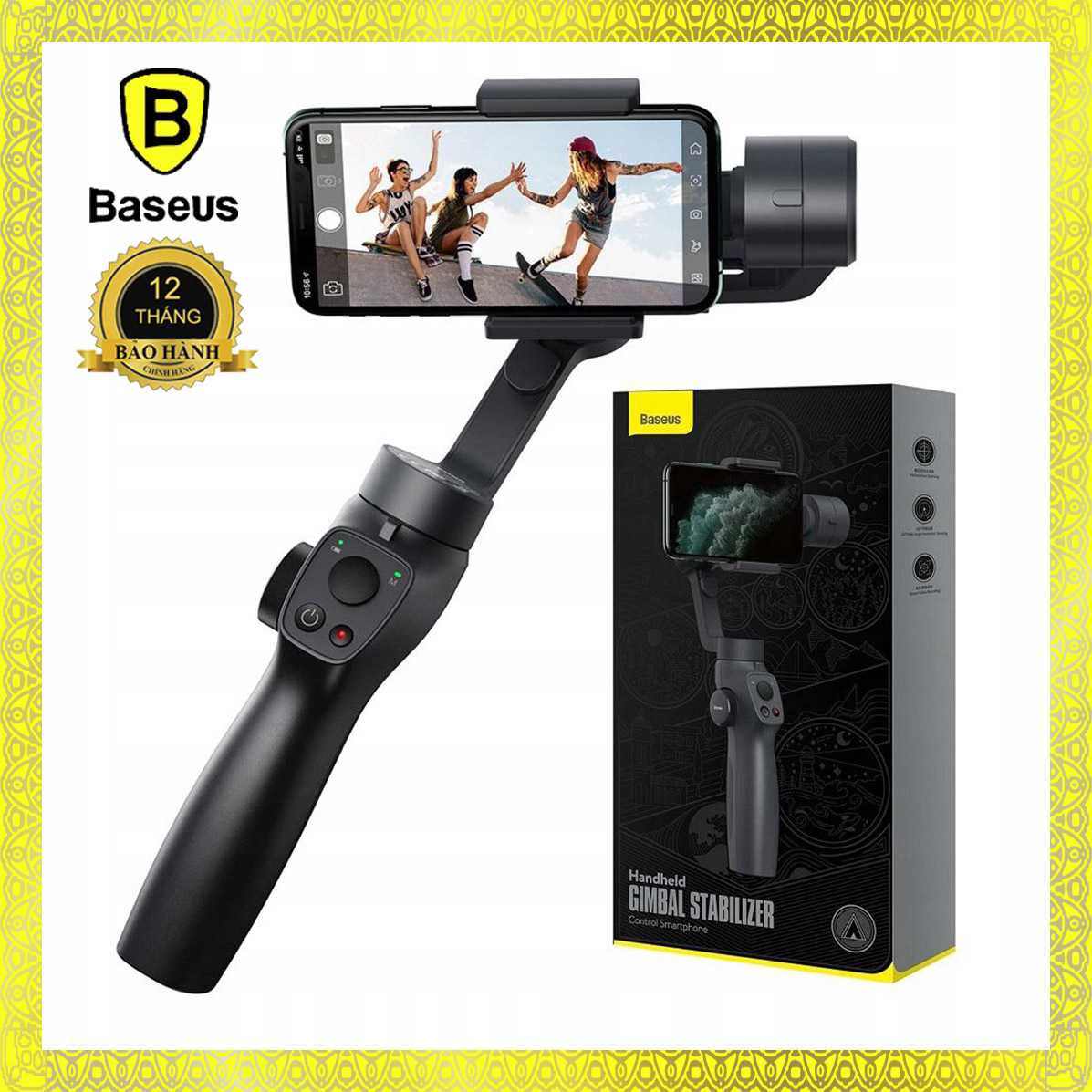 Tay cầm chống rung đa năng cho điện thoại Baseus Gimbal Stabilizer