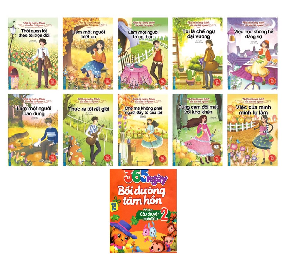 Sách - Combo Trọn Bộ 10 Cuốn: Nhật Ký Trưởng Thành Của Đứa Trẻ Ngoan Tặng cuốn 365 Ngày Bồi Dưỡng Tâm Hồn-Những câu chuyện kinh điển