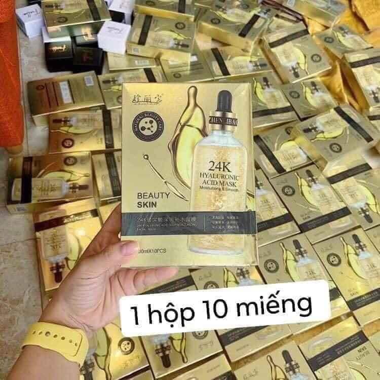 Hộp 10 miếng mặt nạ vàng 24k Goldzan