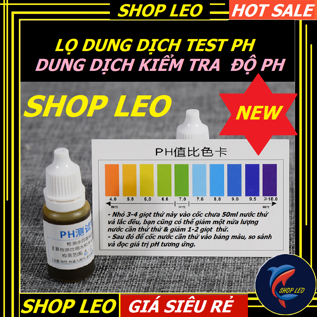 Dung dịch test ph - giấy quỳ test ph - dung dịch thử độ ph - kiểm tra chất lượng ph nước - shopleo