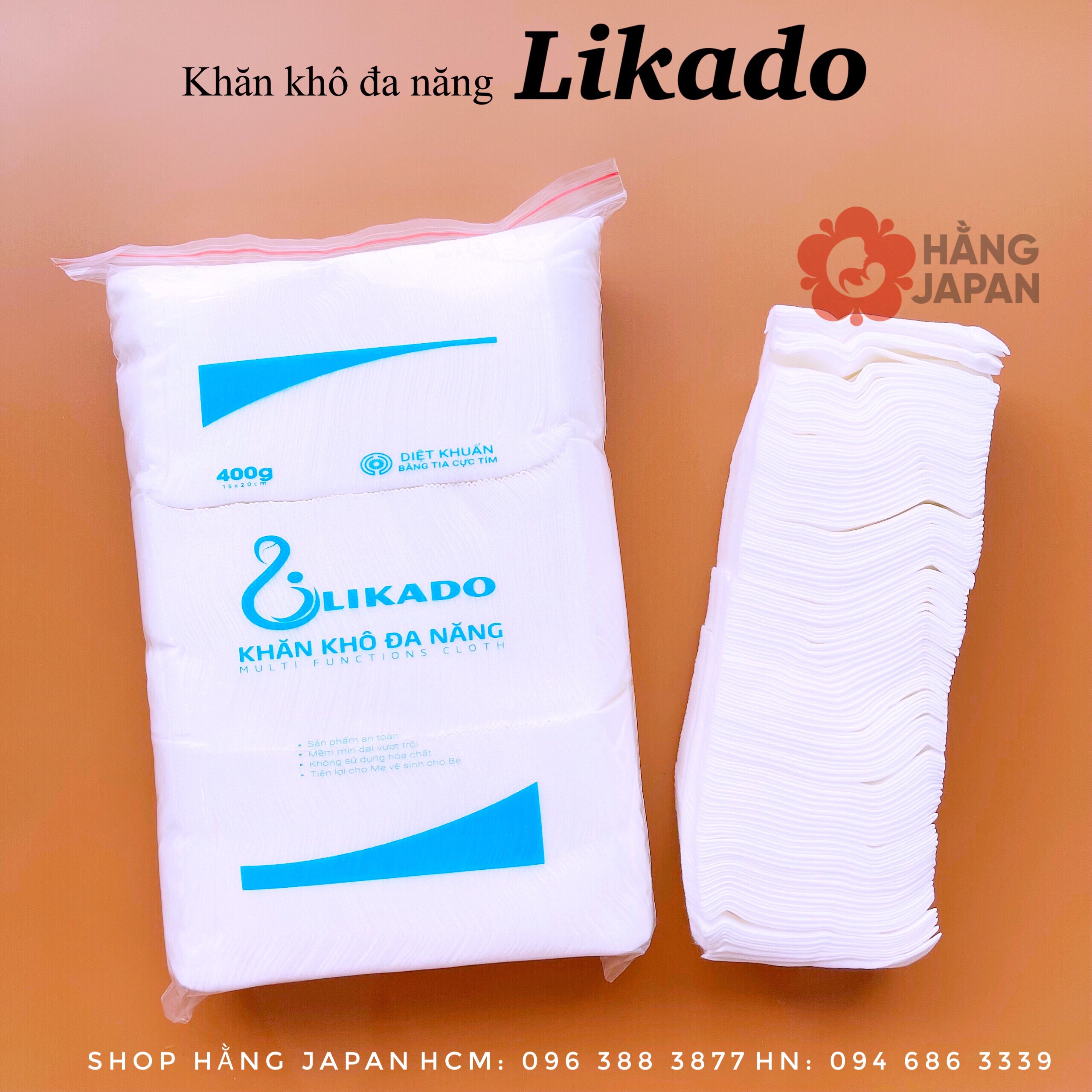Khăn vải khô đa năng Likado cho bé