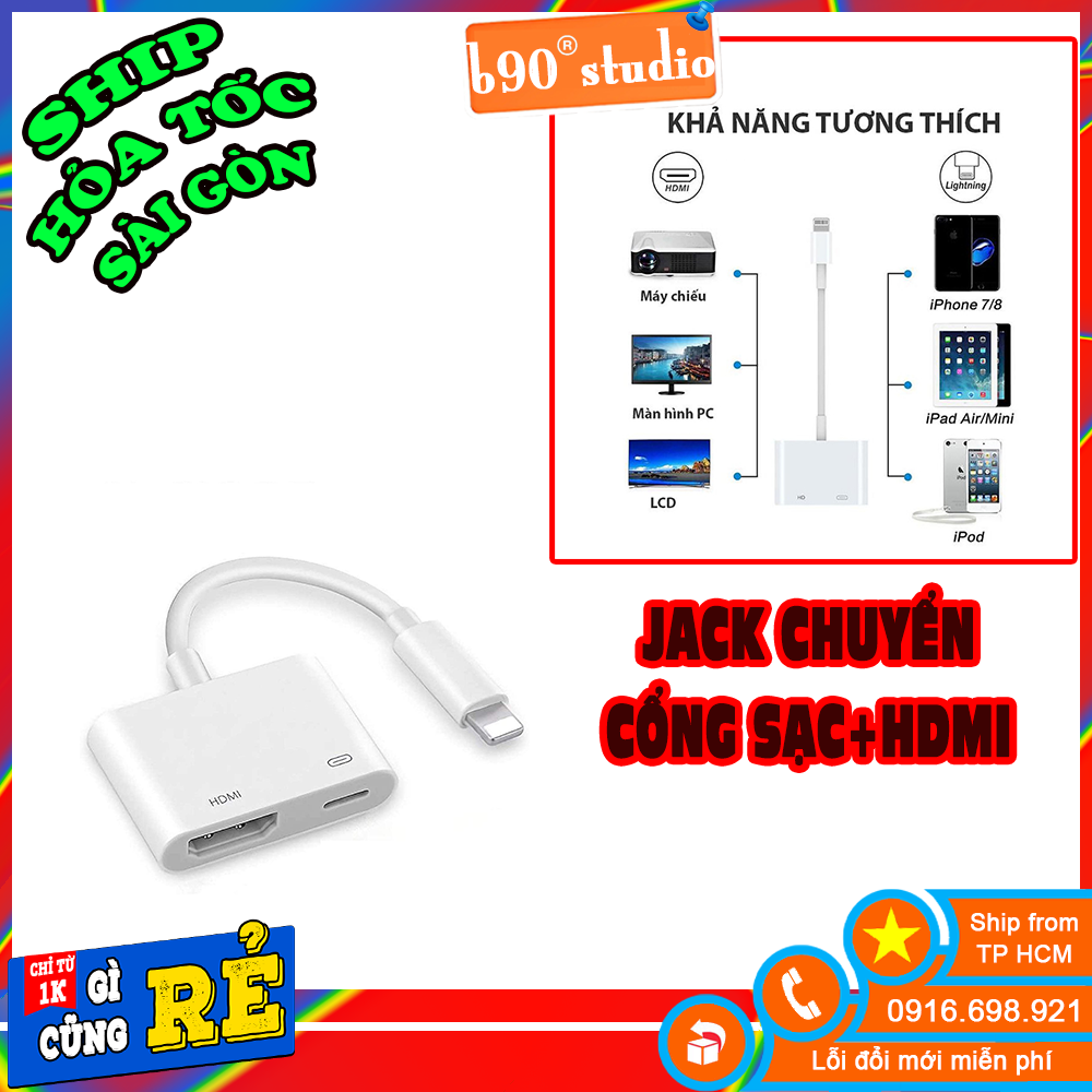 Cáp chuyển đổi từ lightning sang hdmi s500