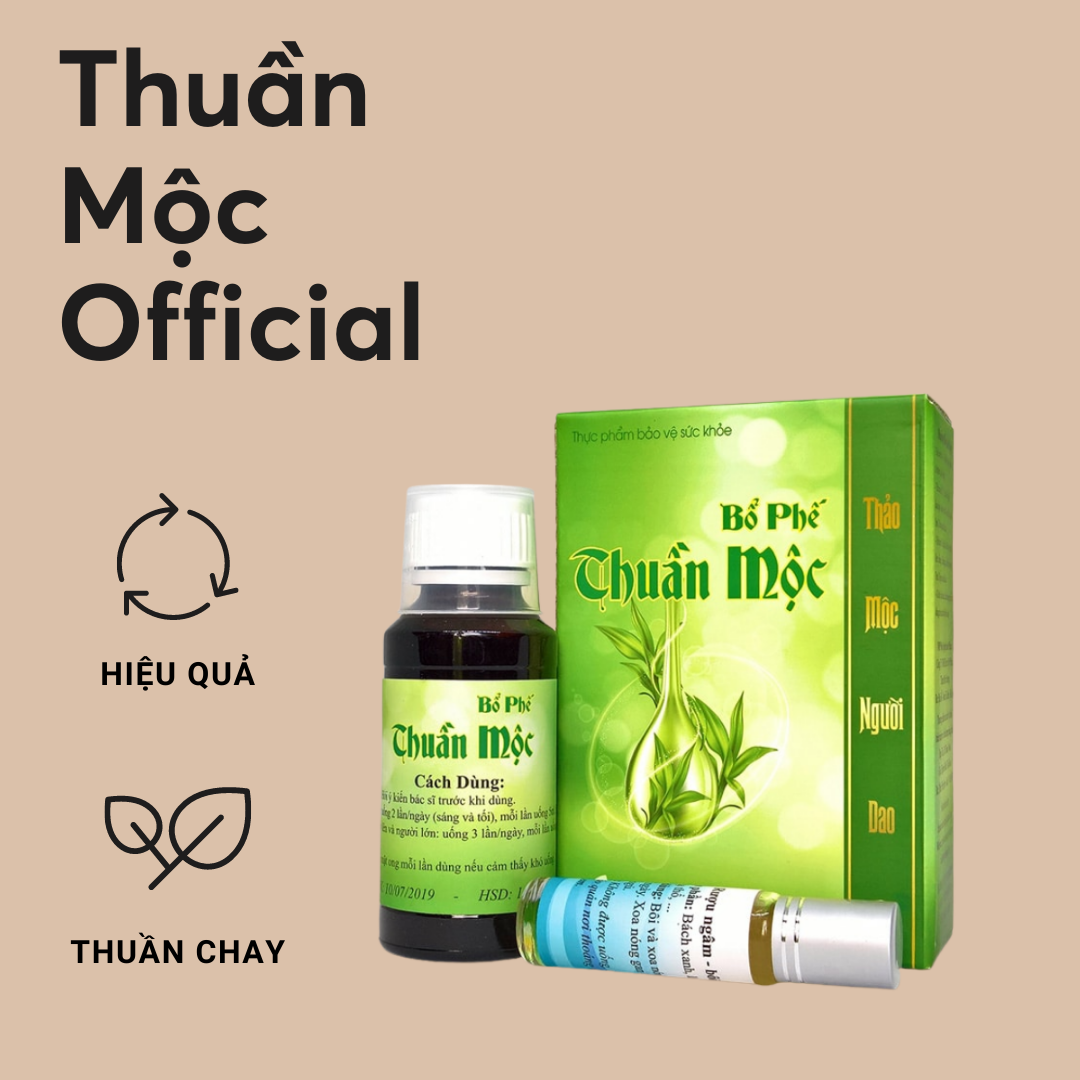 Siro ho bổ phế Thuần Mộc - hết ho hết đờm an toàn hiệu quả hoàn toàn từ thảo mộc