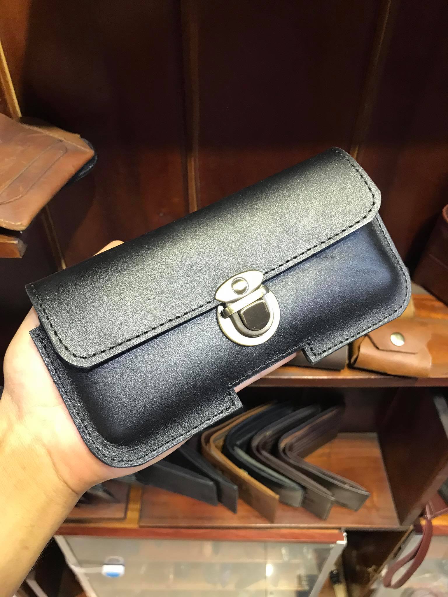Bao da đụng điện thoại đeo thắt lưng