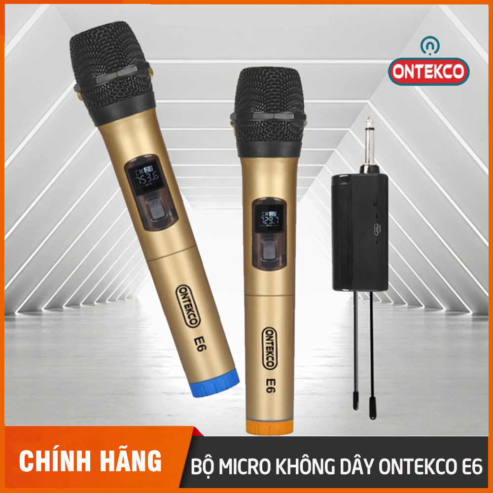 Micro Không Dây Karaoke Micro đôi Chuyên Dành Cho Mọi Loa Kéo Âm Ly Tần