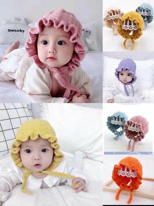 Mũ/nón cho bé , mũ len tai bèo cô gái hà lan đáng yêu cho bé