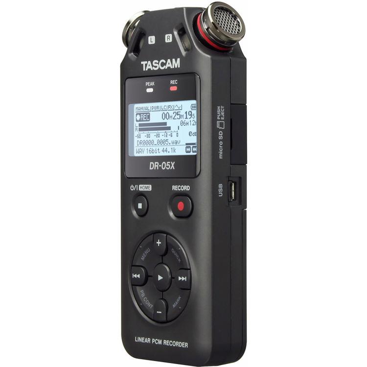 Máy ghi âm Tascam DR-05X 2-Input / 2-Track Portable Audio Recorder with Onboard Stereo Microphone