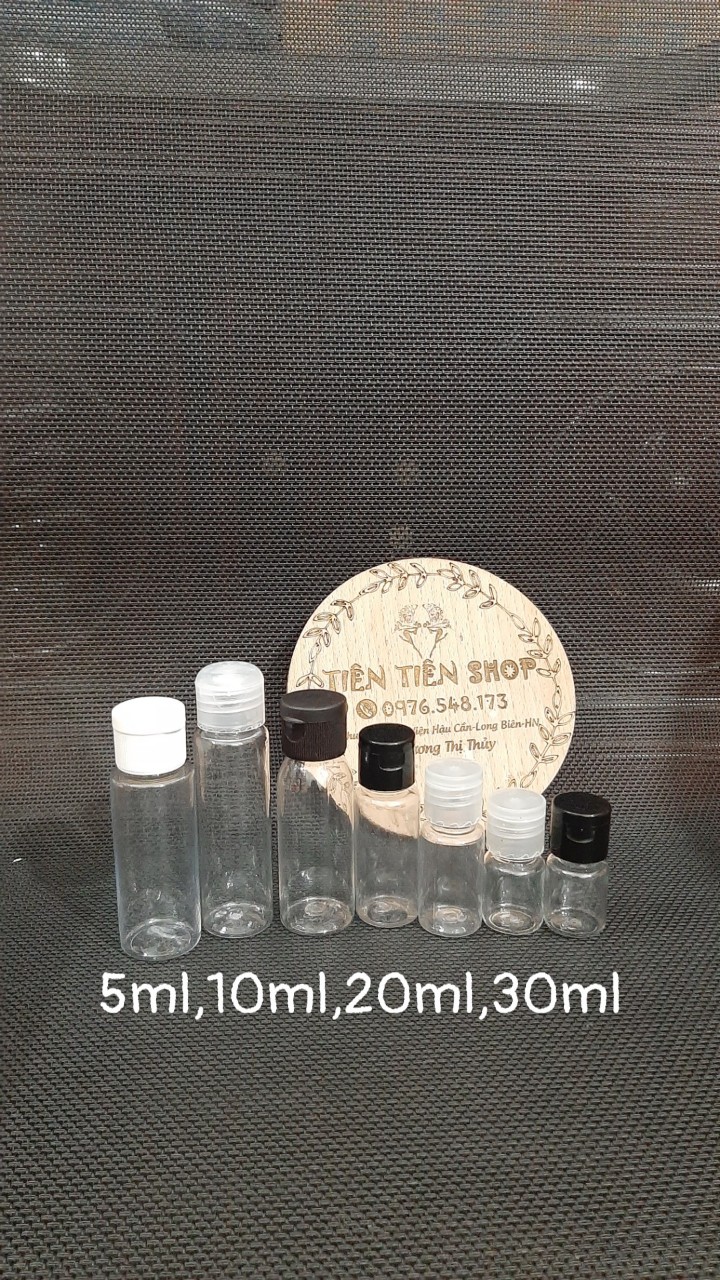 Chai nhựa trong nắp bật 5ml - 30ml