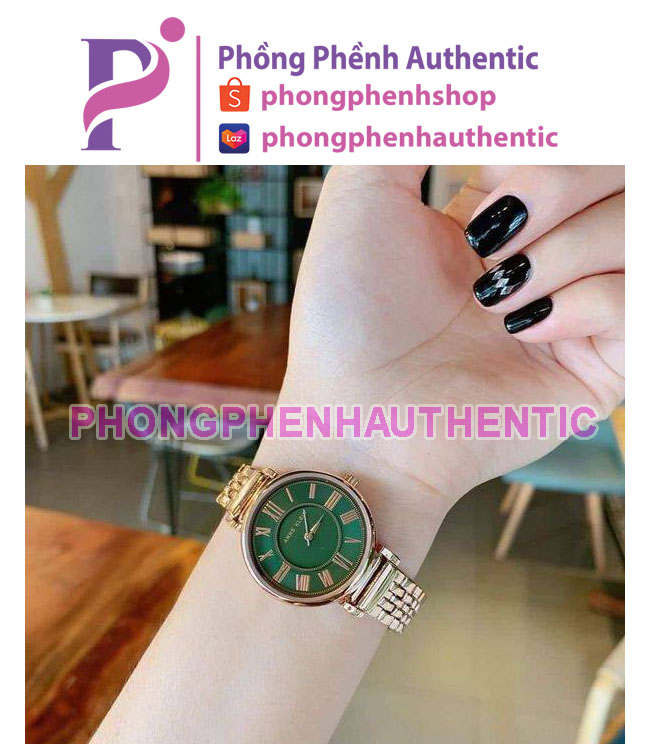 Đồng hồ nữ anne klein ak2158gnrg mua sale us - phồng phềnh authentic - bill ảnh tiếp