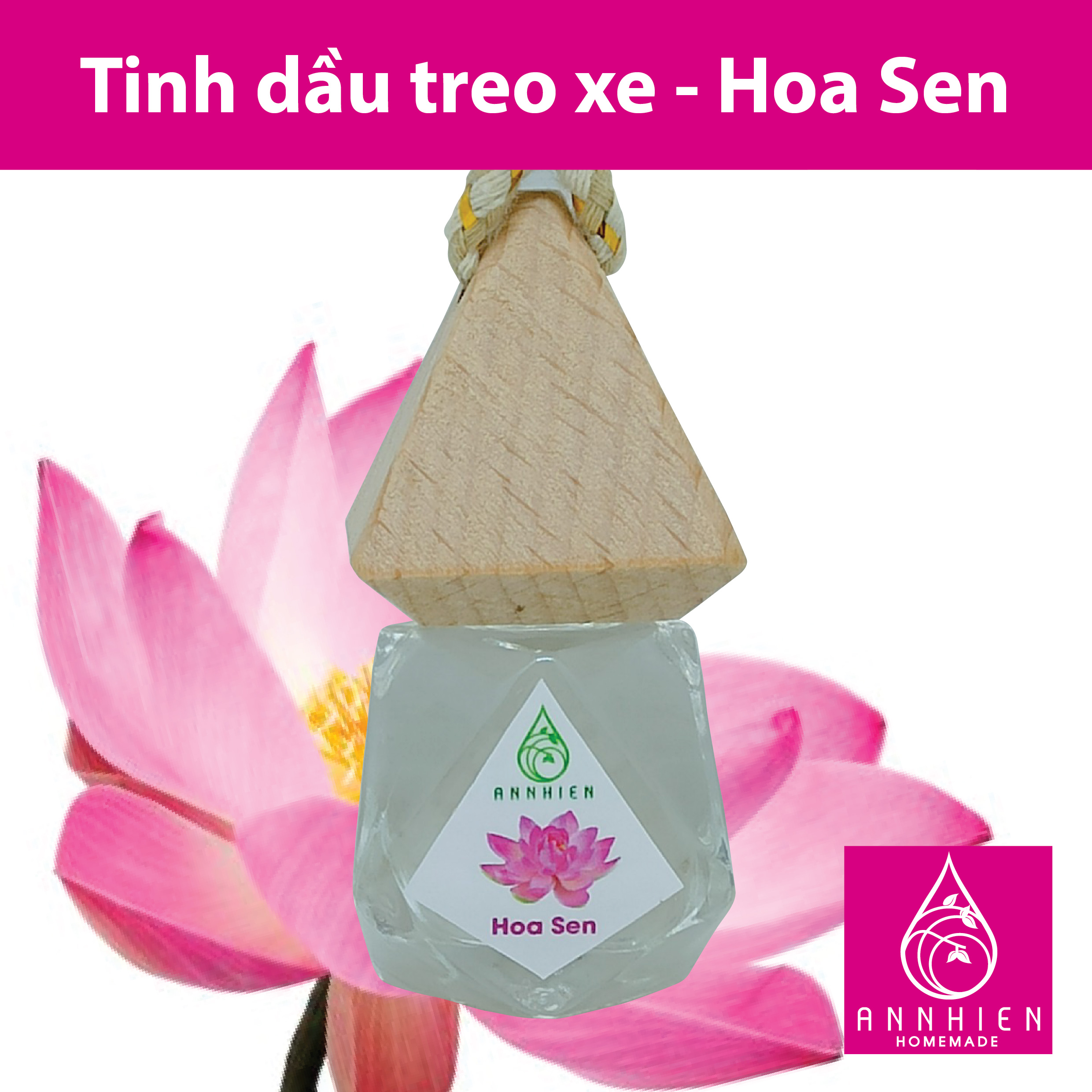 Tinh dầu treo xe Hoa Sen - An Nhiên