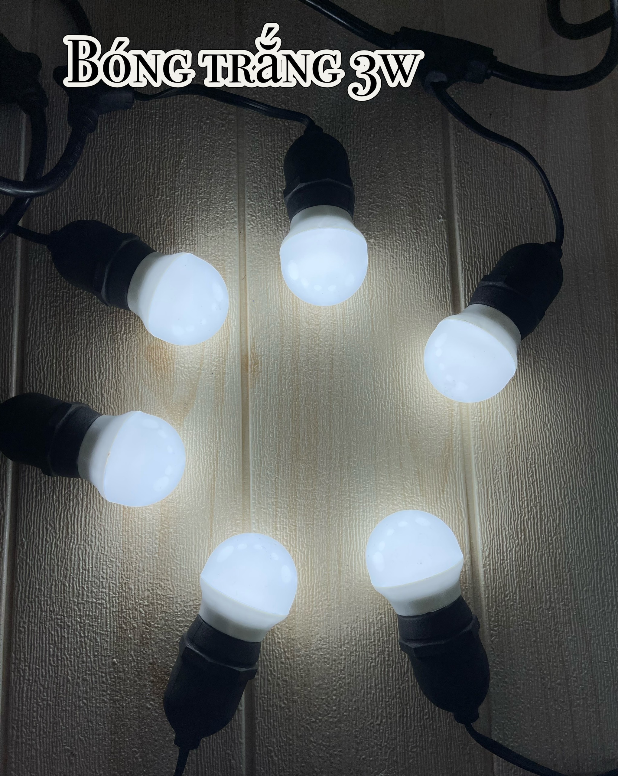 Đèn LED 3W bóng tròn tiết kiệm điện năng trang trí ngoài trời, gắn bàn trang điểm chuôi E27
