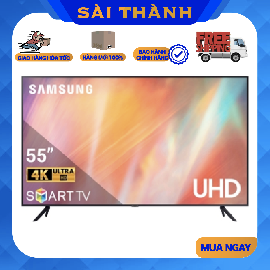 Smart Tivi Samsung 55 inch UA55AU7002 - TIVI 4K UHD - 55AU7002 - Hàng Chính Hãng 100% - Freeship Giao Hỏa Tốc HCM