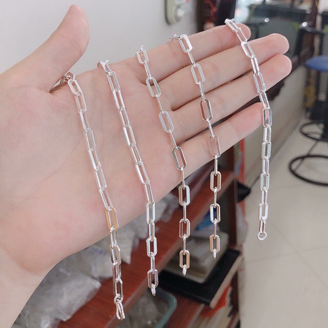 Lắc tay nữ bạc ta mắt xích liền cá tính - Kho sỉ bạc Nhất Linh
