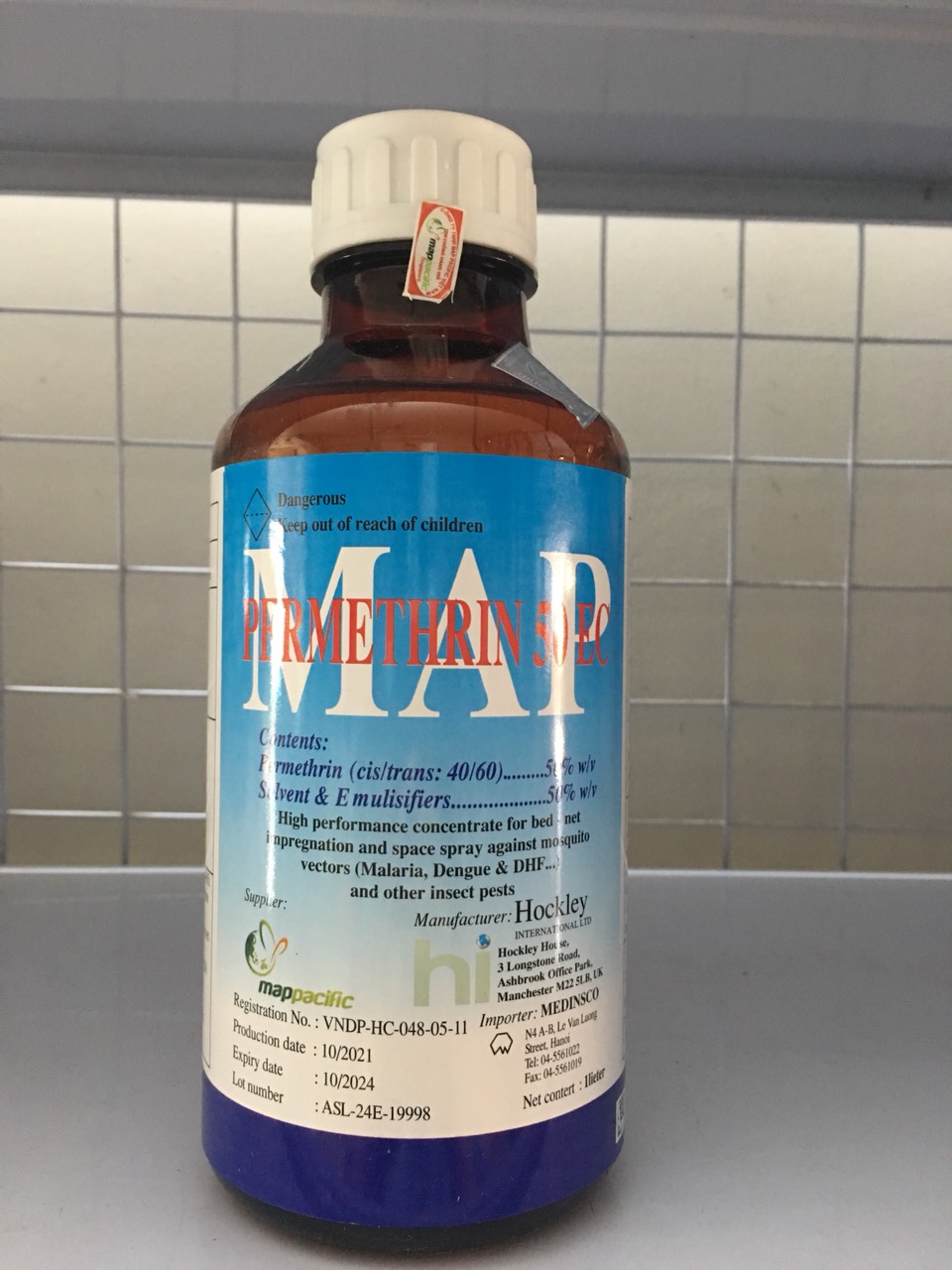 Thuốc diệt muỗi permethrine 50EC công nghệ Anh Quốc (1lít/chai)