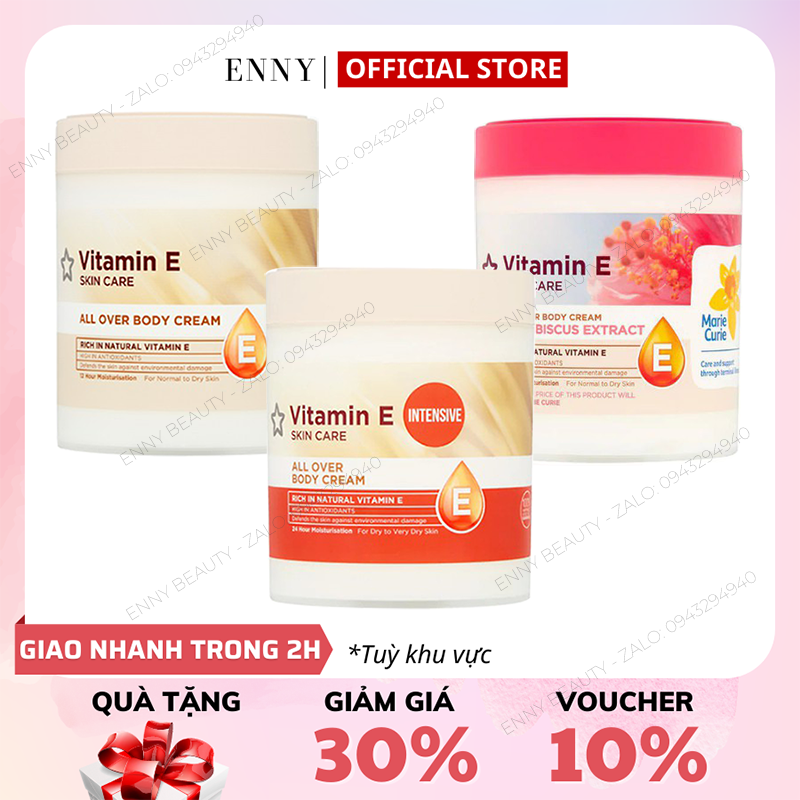 Kem Body Dưỡng Ẩm Trắng Da Supperdrug Vitamin E Anh Quốc