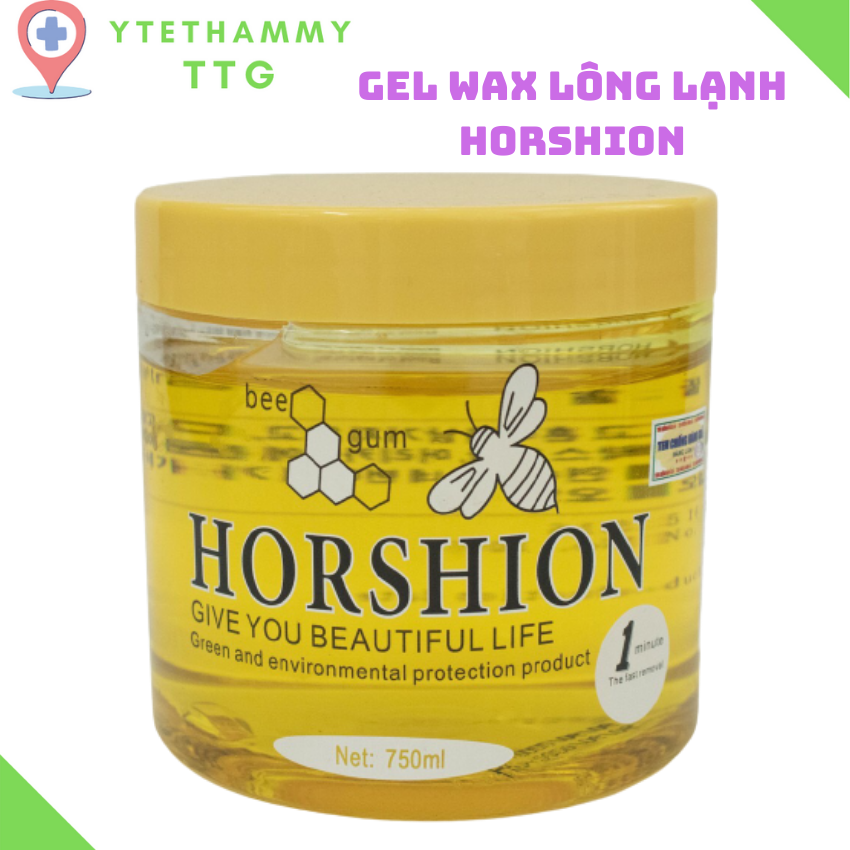 [ Tặng 3 Que Lấy Sáp +5 giấy Wax Lông] Sáp Wax Lạnh Con Ong Horshion 750g, YteThammyTTG,Hor, Hàng Chính Hãng , Không Mùi Khó Chịu , Không Kích ứng , Không Đau , Tiết kiệm Thời Gian