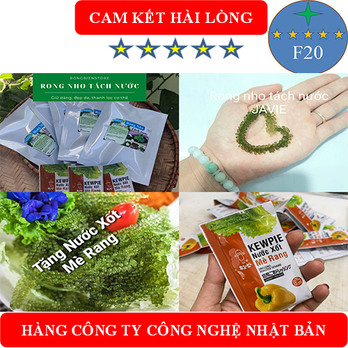 300gr rong nho tươi tách nước được 100gr tặng kèm sốt mè. rong nho tách nước