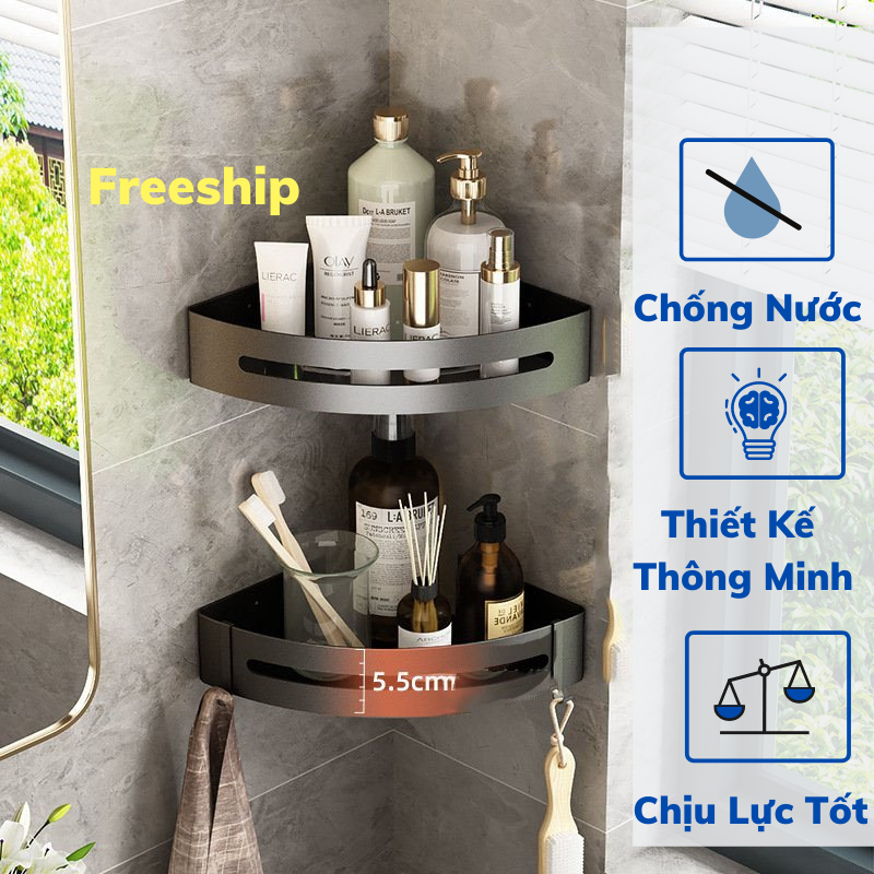 Kệ góc nhà tắm kệ nhà tắm inox giá để đồ nhà bếp inox cao