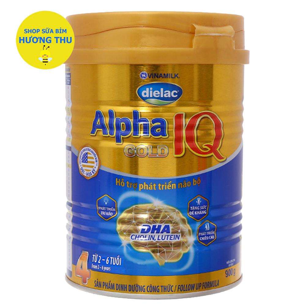 Sữa bột vinamilk dielac alpha gold iq số 4 mẫu mới lon 900g